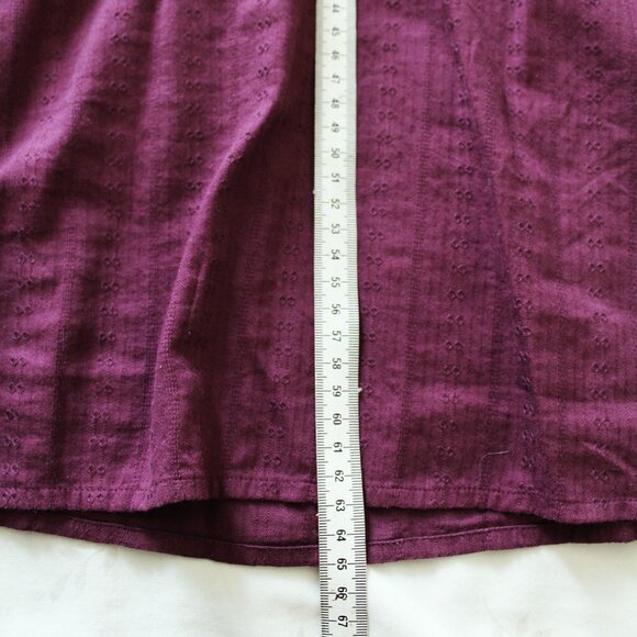 Old Navy Wine-coloured Peasant Top with Long Bell Sleeves, Size XL - Picture 7 of 7
